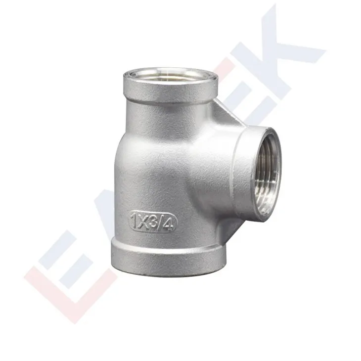 stainless steel threaded reducing tee